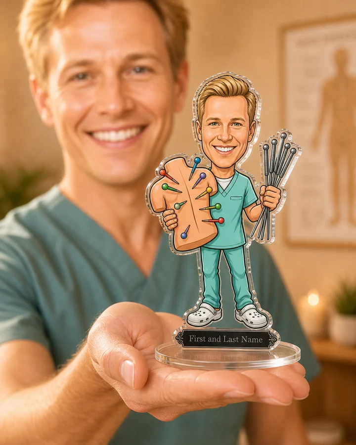 Acupuncture Therapist figurine — custom Healthcare gift
