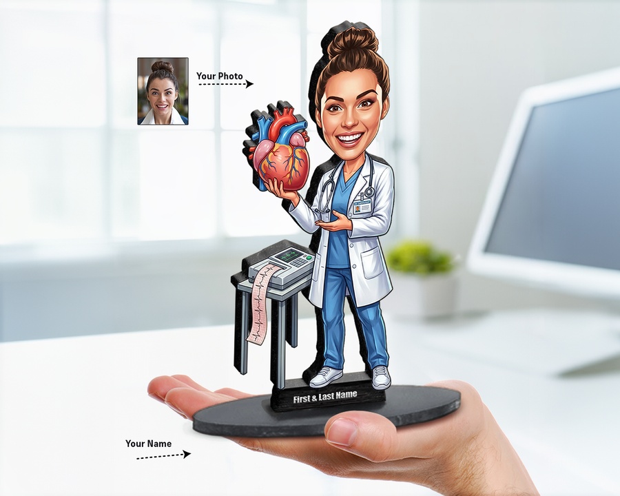 Cardiologist figurine — custom Healthcare gift