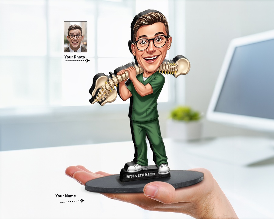 Chiropractor figurine — custom Healthcare gift