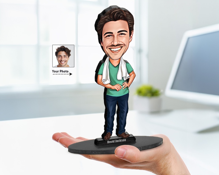 Healthcare Professional figurine — custom personalized Healthcare gift, premium wood 8 inches