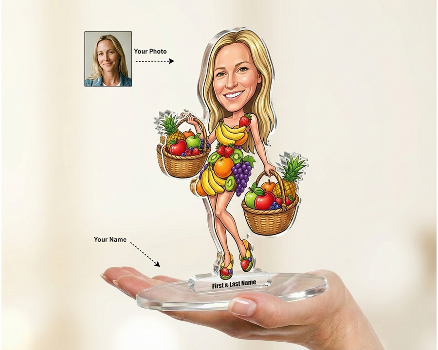Nutritionist figurine — custom personalized Healthcare gift, premium wood 8 inches