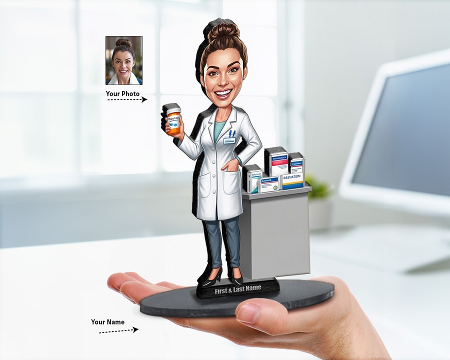 Pharmacist figurine — custom Healthcare gift