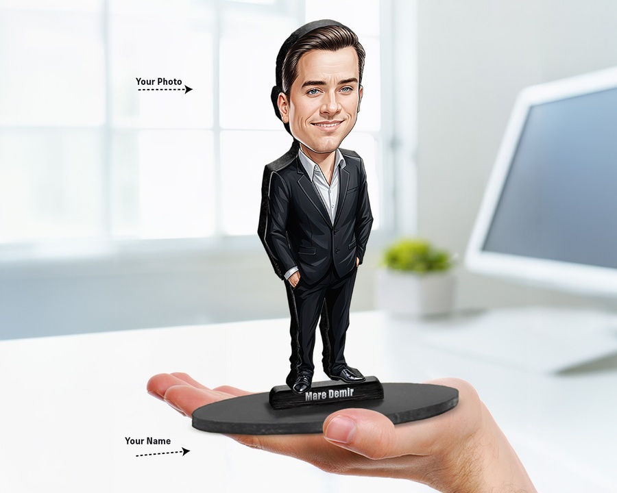 Business Professional Black Suit figurine — custom For Him gift