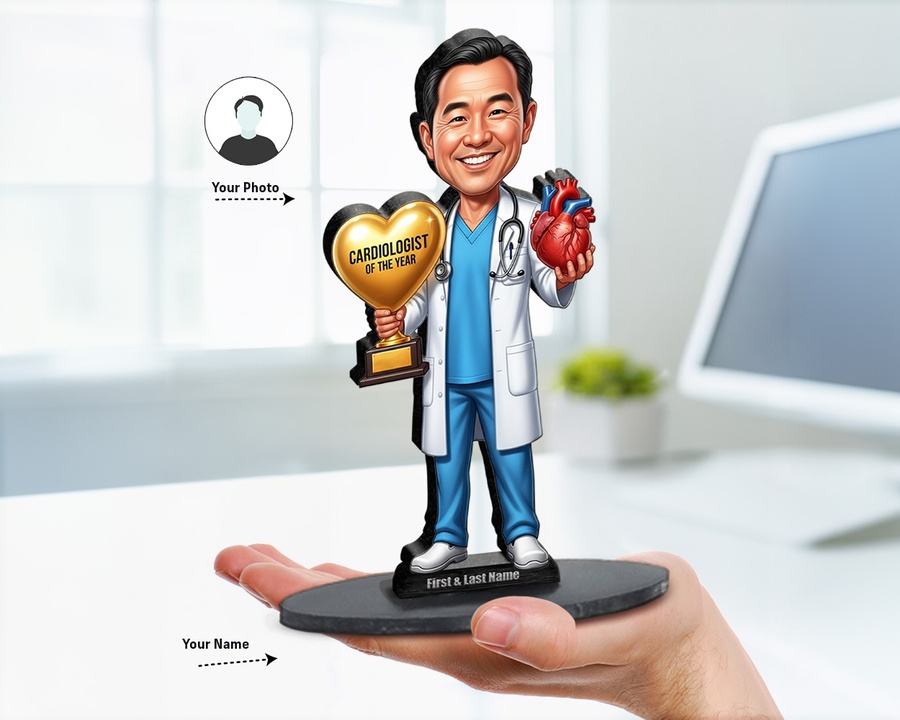 Cardiologist figurine — custom Healthcare gift