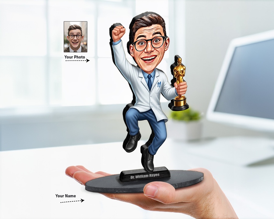 Doctor — Award Trophy figurine — custom Healthcare gift