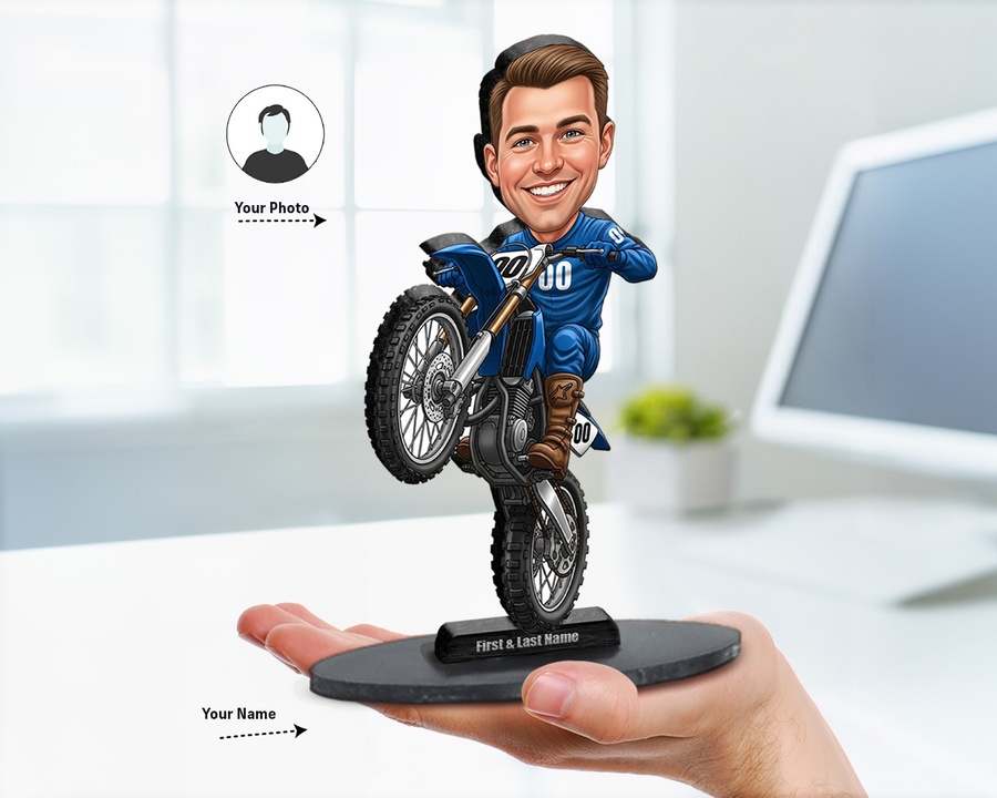 Motorcyclist Sport Bike figurine — custom For Him gift