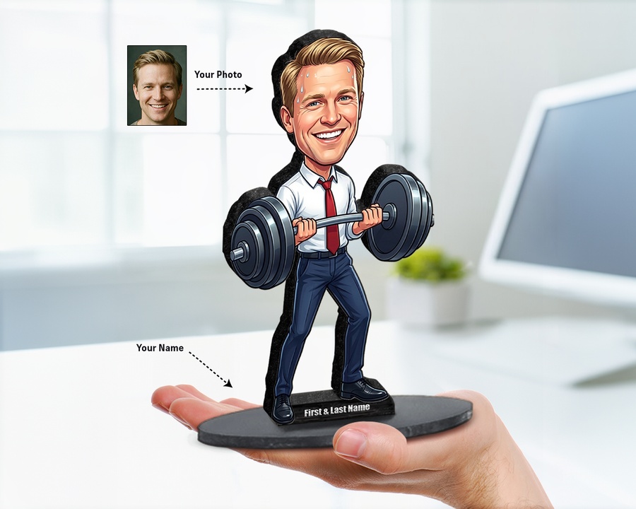 Personal Trainer Dumbbells figurine — custom For Him gift