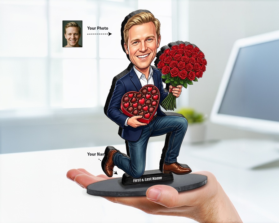 Valentines Day Roses figurine — custom For Him gift