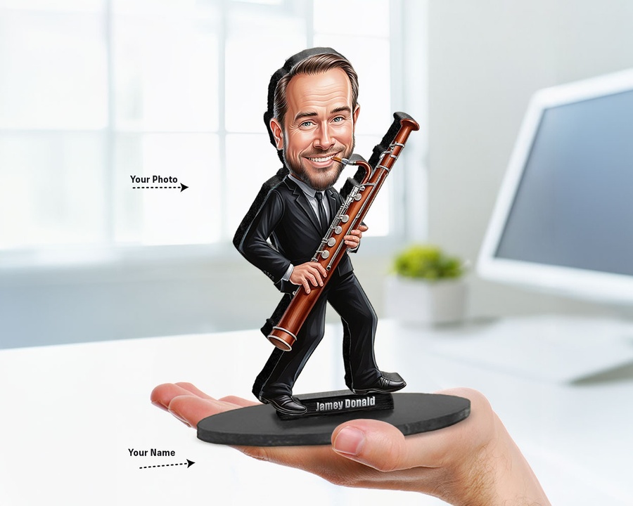 Bassoon Player figurine — custom Music gift