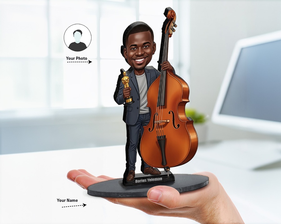 Double Bass Player (Male) figurine — custom Music gift