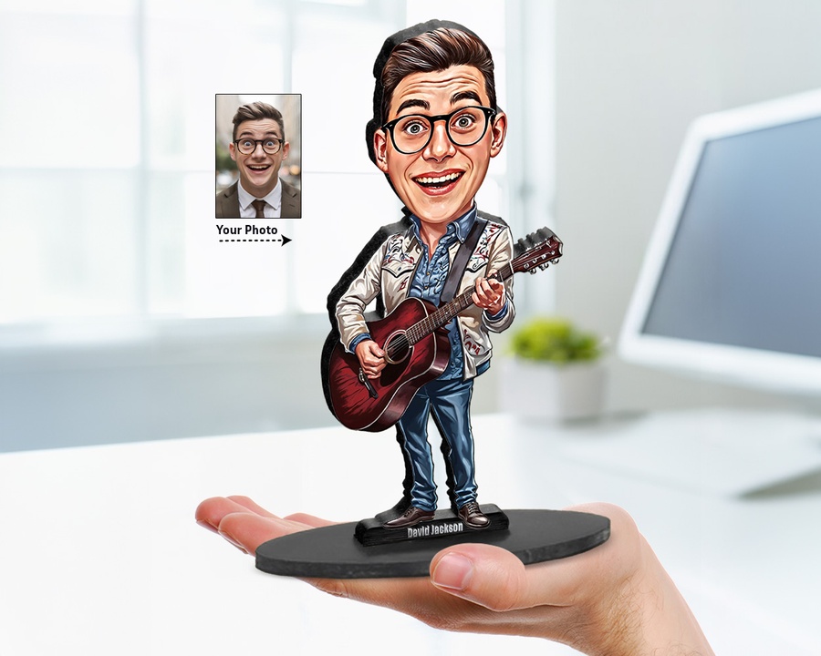 Guitarist figurine — custom Music gift