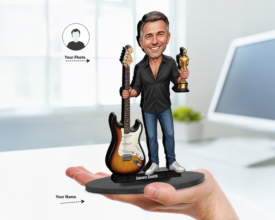Guitarist figurine — custom Music gift