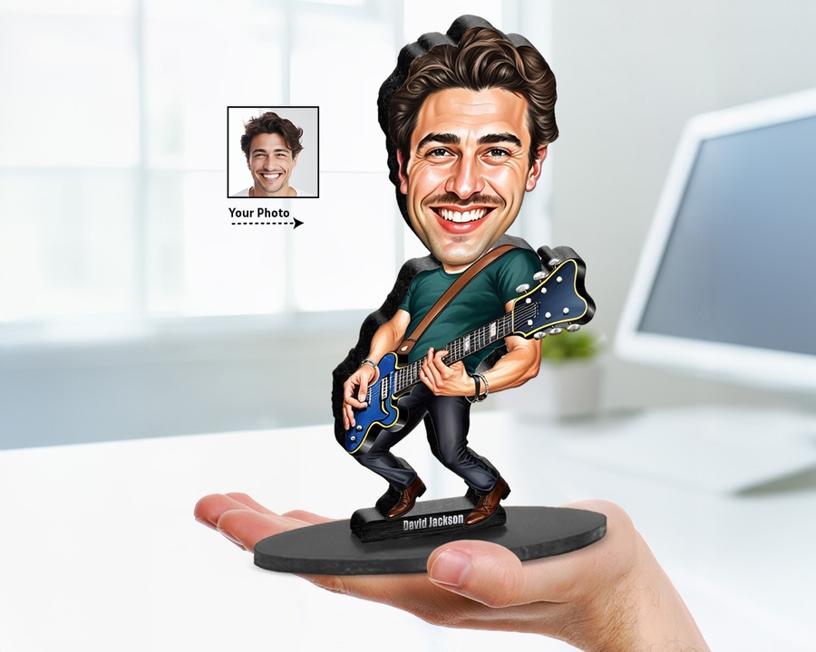 Guitarist figurine — custom Music gift