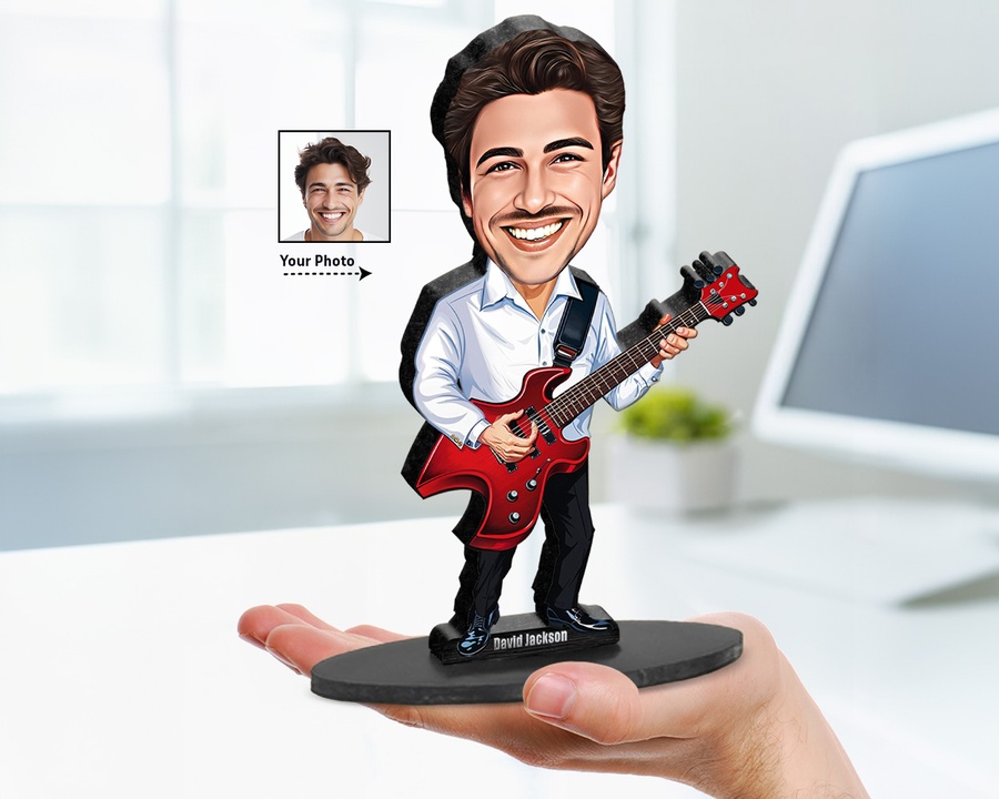 Guitarist figurine — custom Music gift