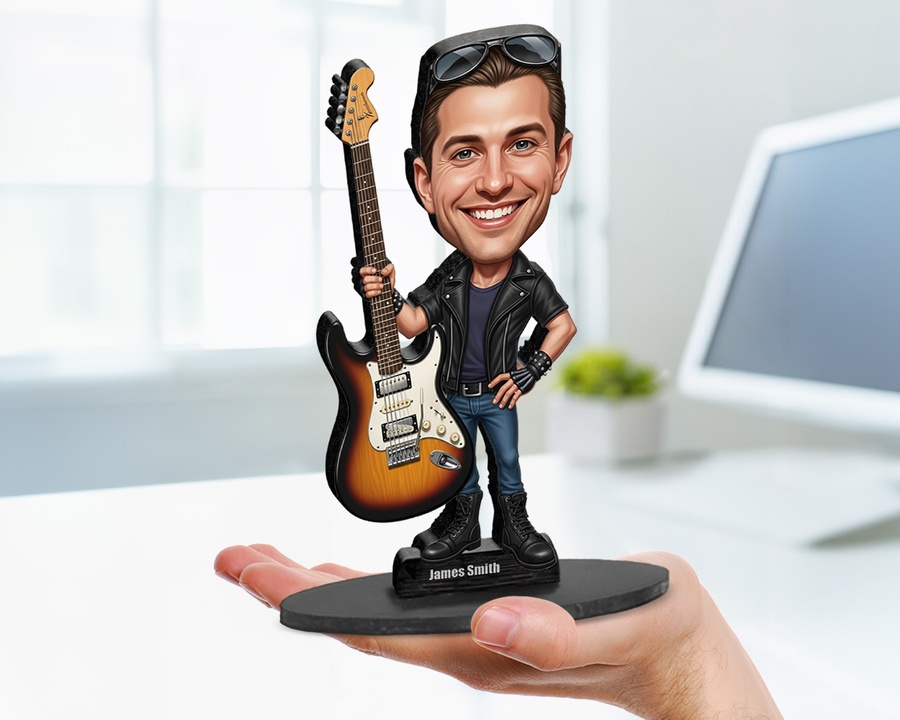 Guitarist (Male) figurine — custom Music gift