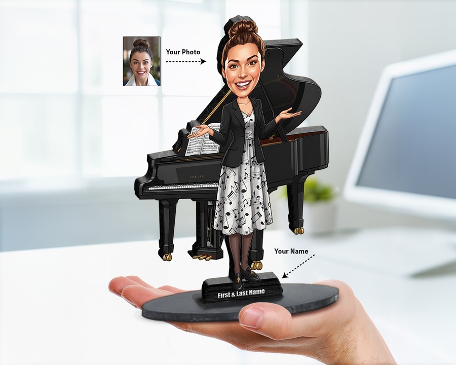 Pianist figurine — custom Music gift