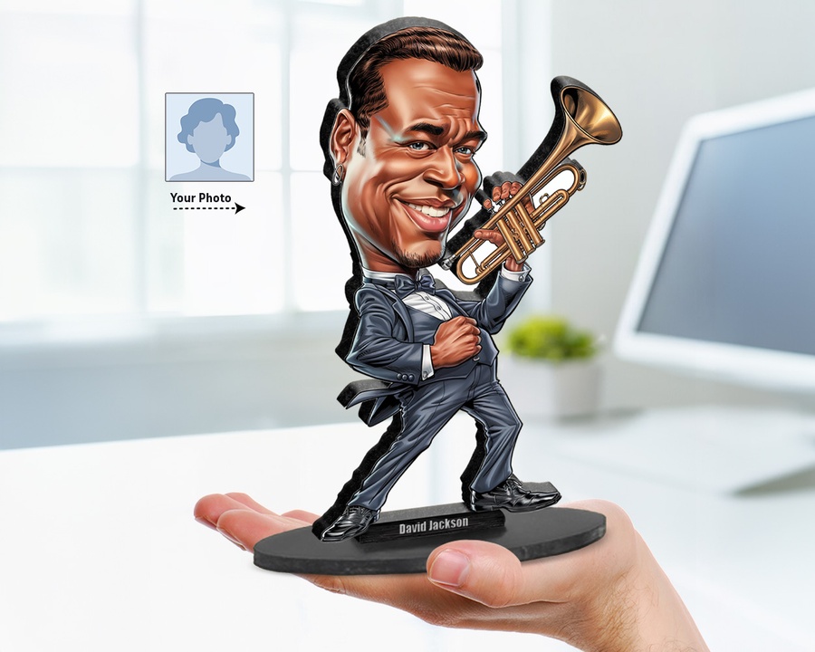 Trombonist figurine — custom Music gift