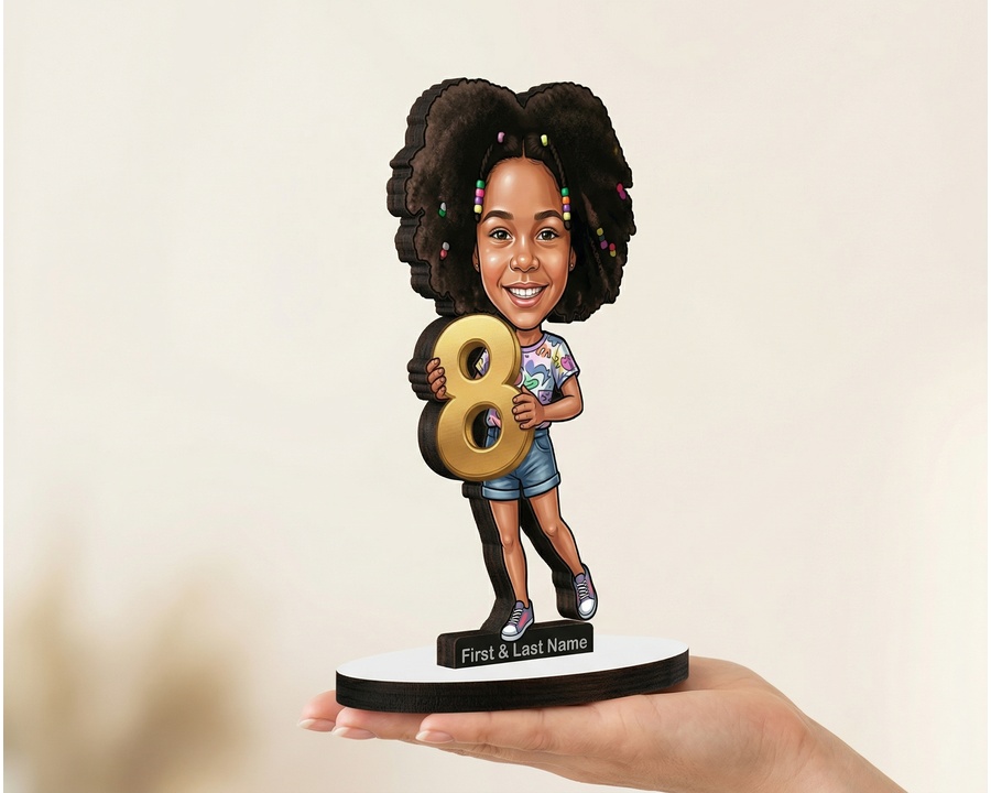 8th Birthday figurine — custom New Arrivals gift