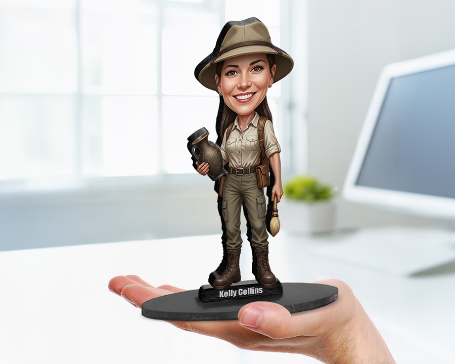 Archaeologist Explorer figurine — custom New Arrivals gift