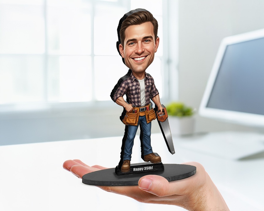 Carpenter figurine — custom Business gift