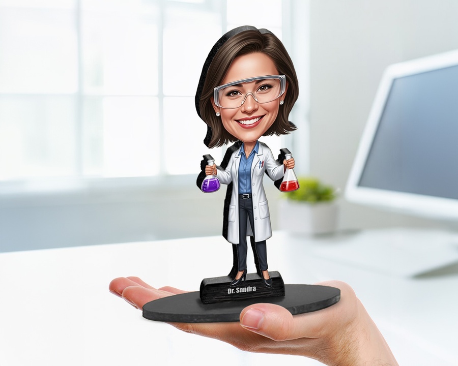 Chemist figurine — custom Business gift