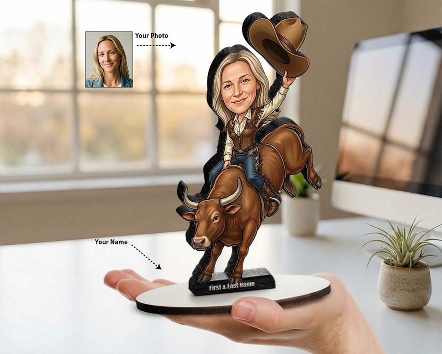 Cowgirl — Horse Rider figurine — custom Sport gift