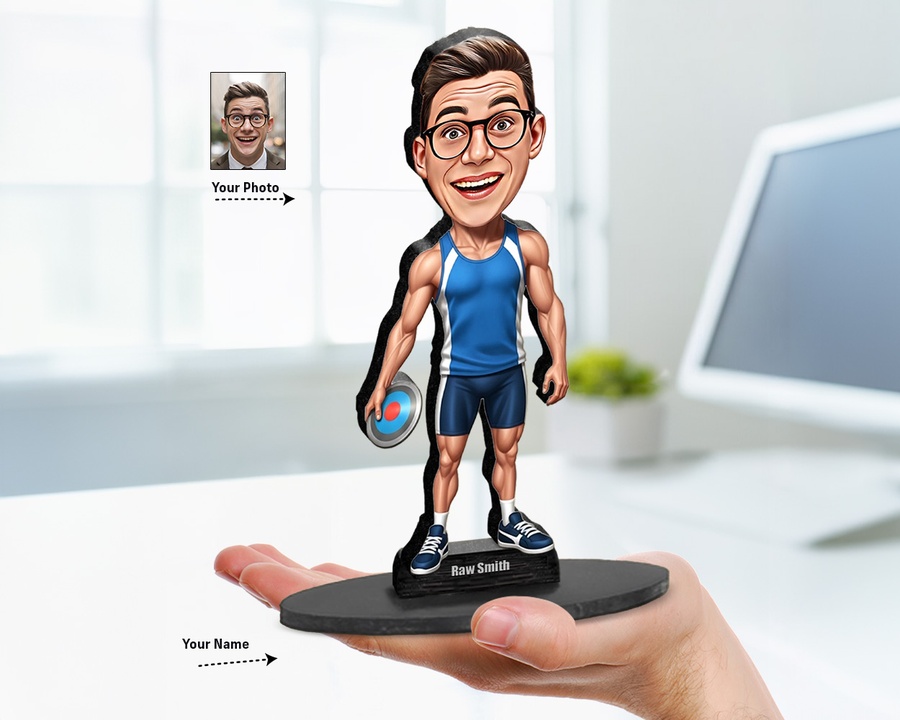 Discus Thrower figurine — custom Sport gift