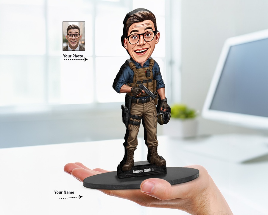 Tactical Instructor figurine — custom Business gift