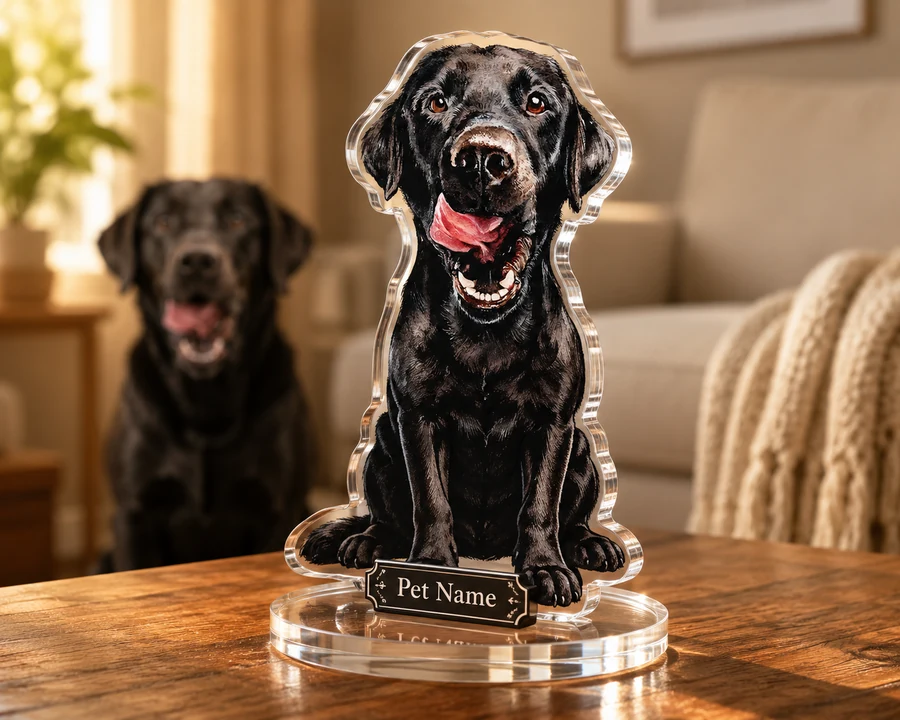 Black Labrador figurine — custom Pets gift