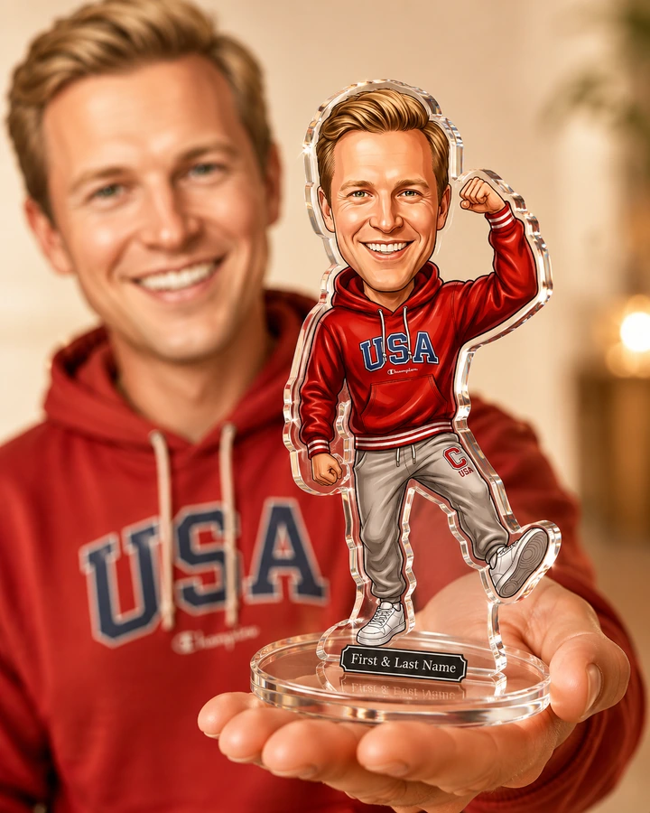 Athlete — Caricature Style figurine — custom Sport gift