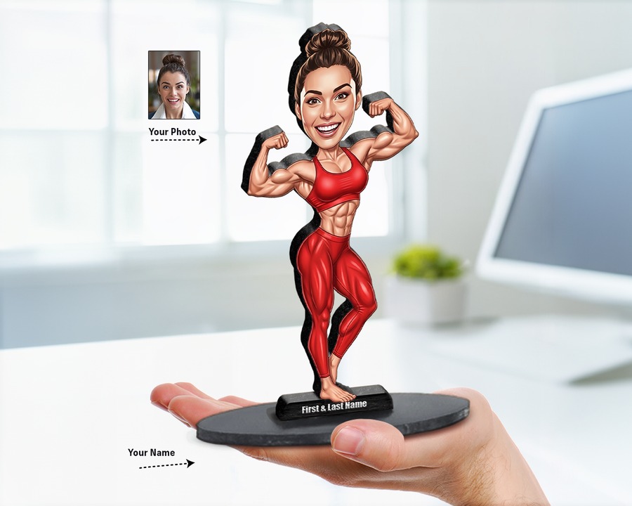 Bodybuilder (Female) figurine — custom Sport gift