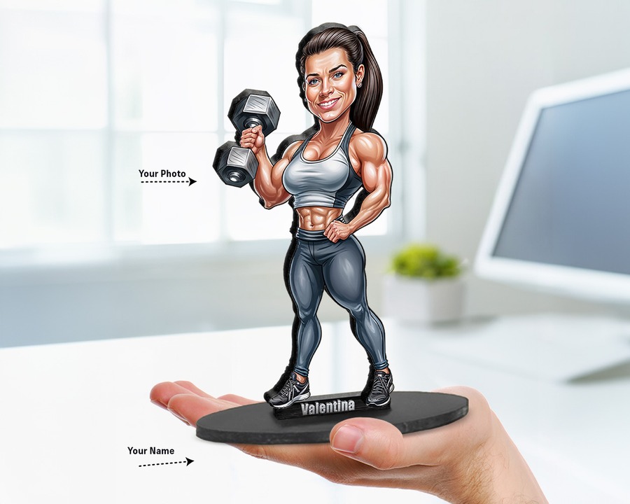 Bodybuilder (Female) figurine — custom Sport gift