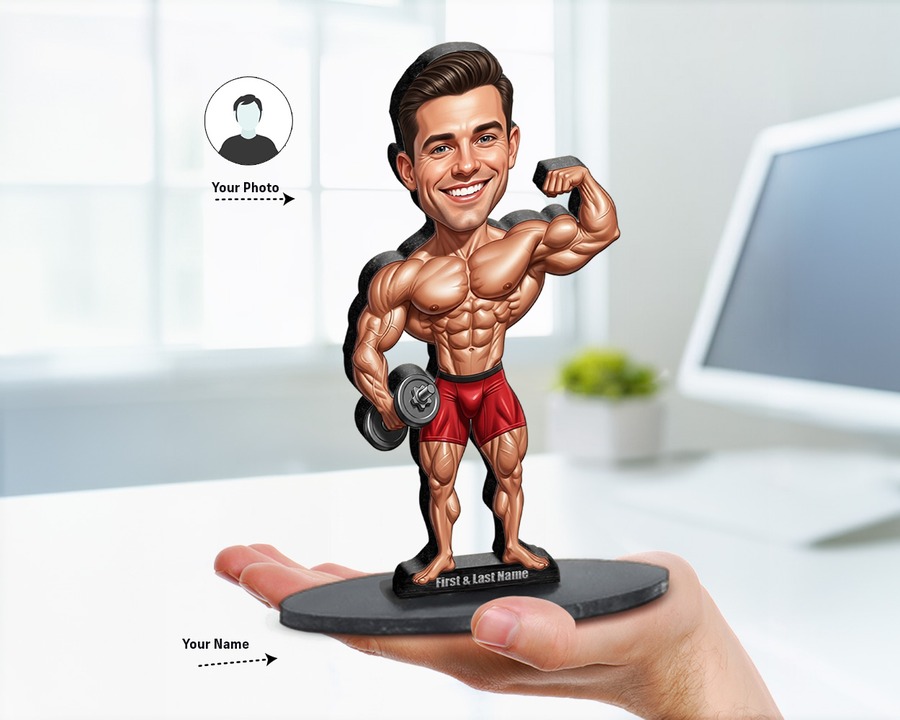 Bodybuilder (Male) figurine — custom Sport gift