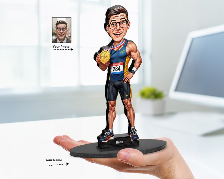 Marathon Runner figurine — custom Sport gift