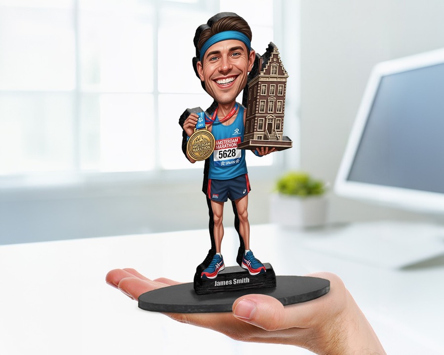 Marathon Runner (Male) figurine — custom Sport gift
