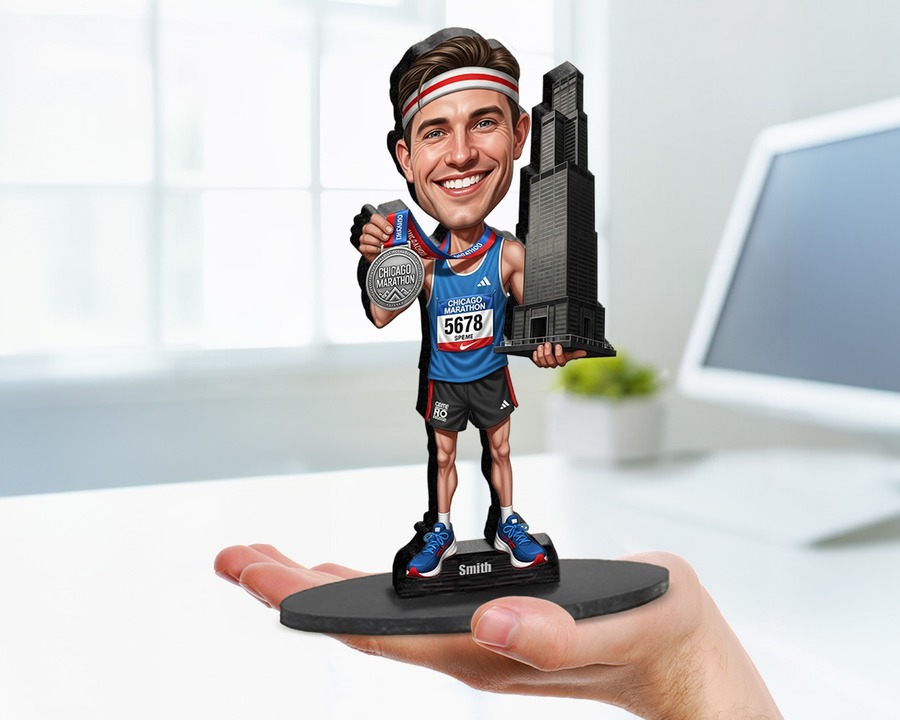 Marathon Runner (Male) figurine — custom Sport gift