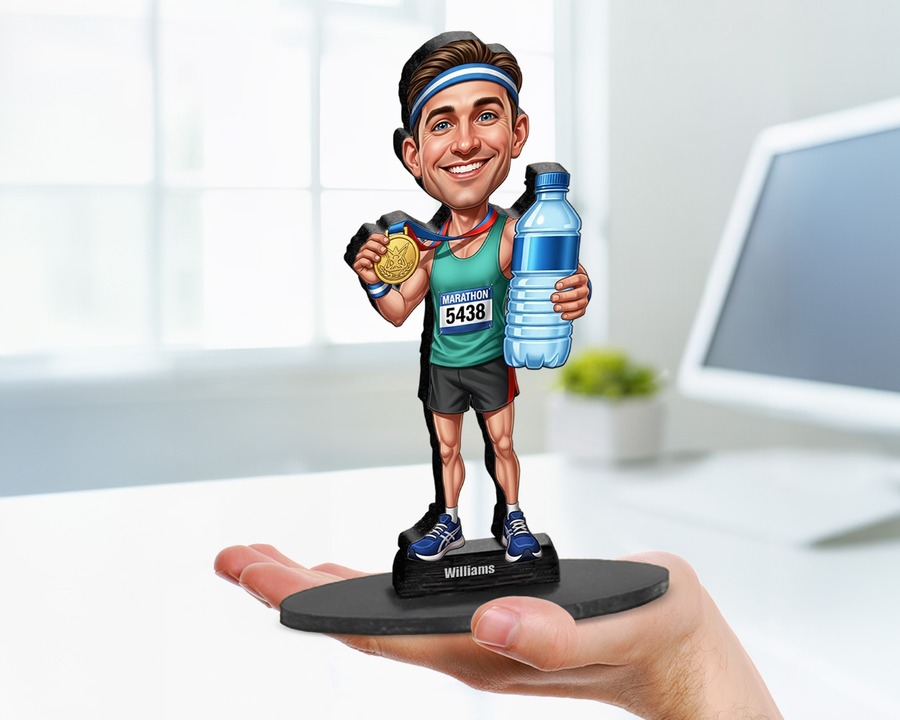 Marathon Runner (Male) figurine — custom Sport gift