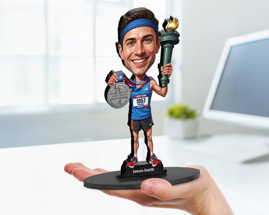 Marathon Runner (Male) figurine — custom Sport gift