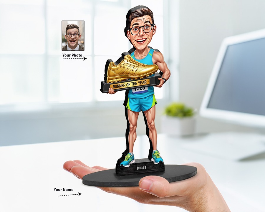 Marathon Runner (Male) figurine — custom Sport gift