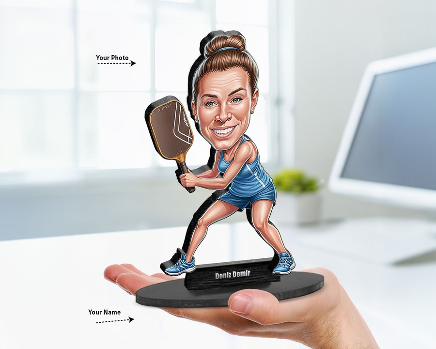 Pickleball Player (Female) figurine — custom Sport gift