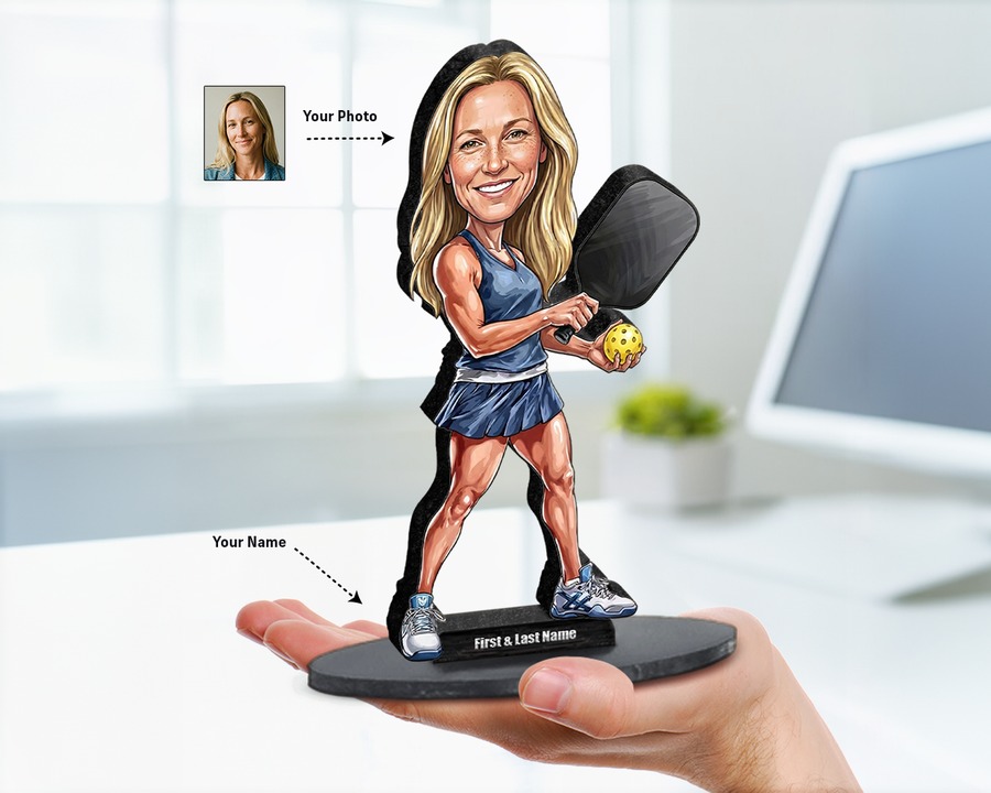 Pickleball Player (Female) figurine — custom Sport gift