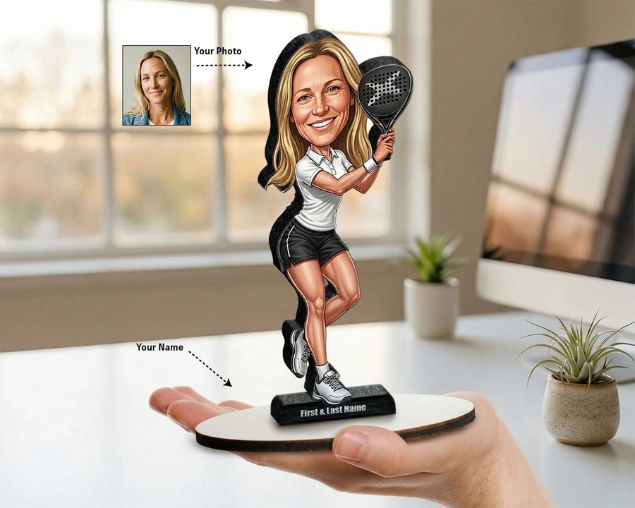 Pickleball Player (Female) figurine — custom Sport gift