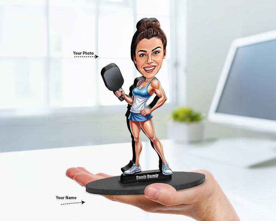 Pickleball Player (Female) figurine — custom Sport gift