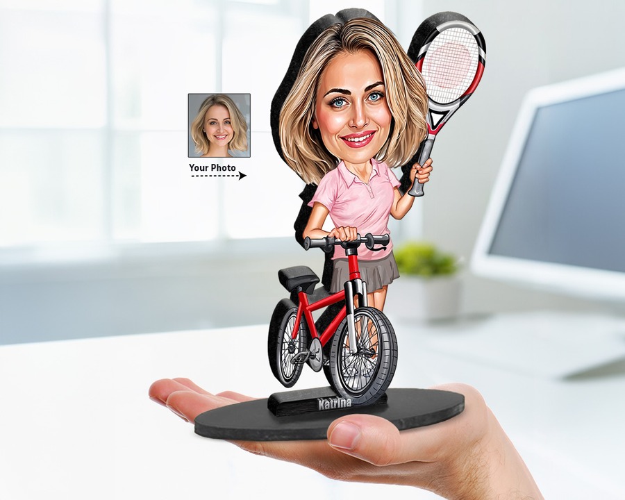 Sports Figure figurine — custom personalized Sport gift, premium wood 8 inches