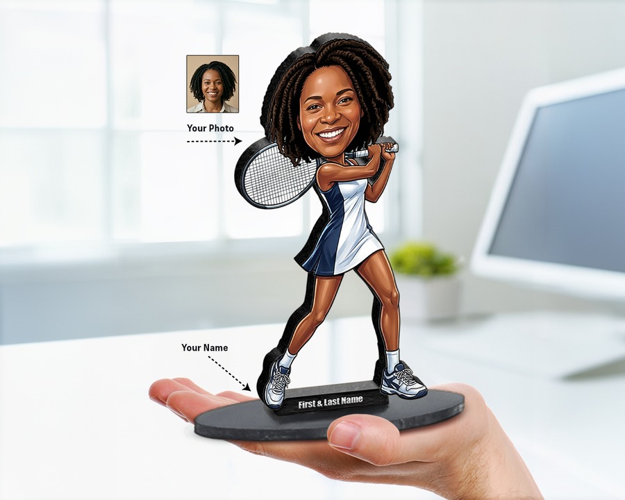 Tennis Player (Female) figurine — custom Sport gift