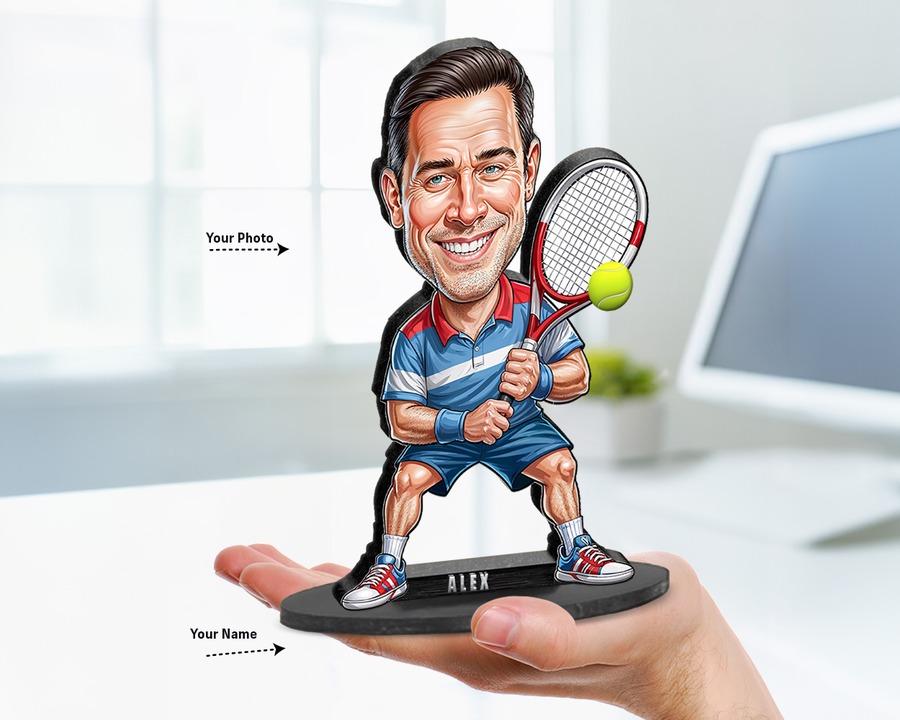Tennis Player (Male) figurine — custom Sport gift