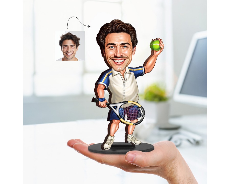 Tennis Player (Male) figurine — custom Sport gift
