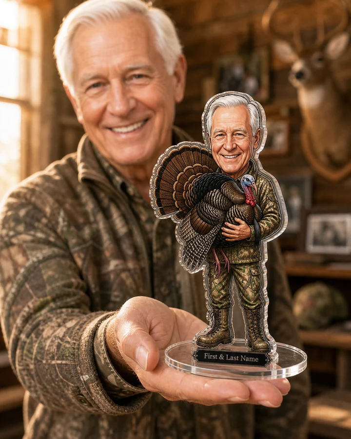 Turkey Hunter figurine — custom Sport gift